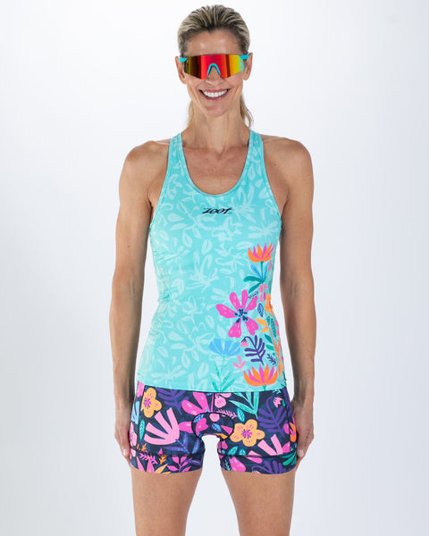 Women's Ltd Tri Racerback - Florescence – Zoot Sports