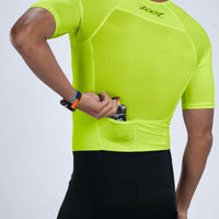 Zoot Sports TRI RACESUITS Men's Core Tri Aero FZ Racesuit - Hyper Yellow