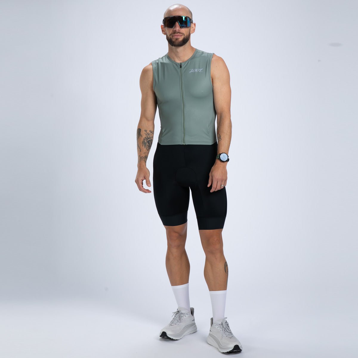 Men's Core Tri Sleeveless FZ Racesuit - Army Green – Zoot Sports