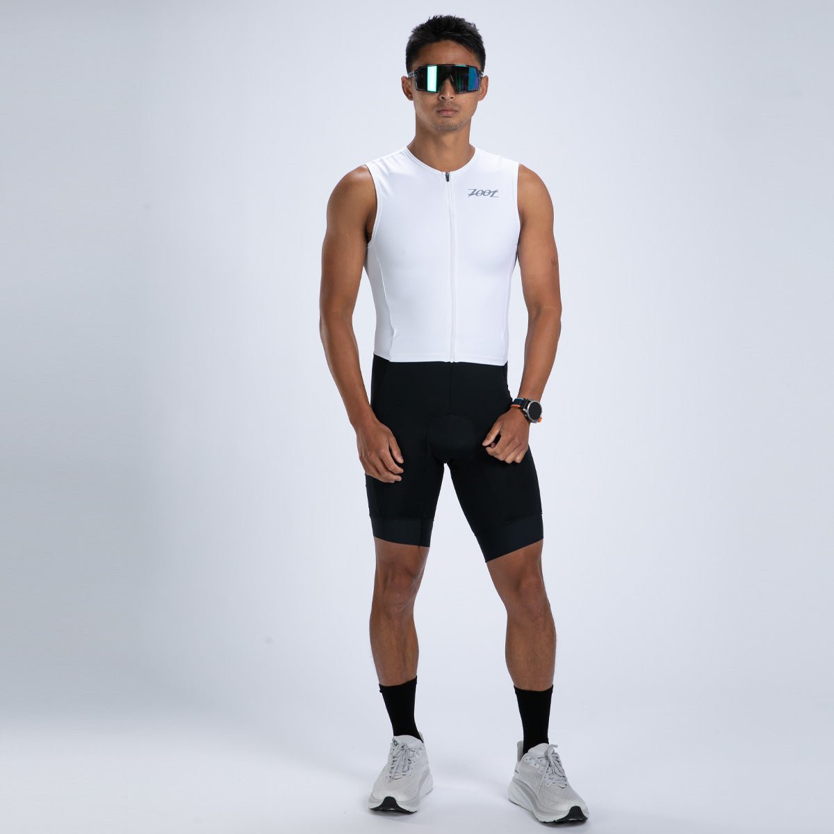 Zoot Sports TRI RACESUITS Men's Core Tri Slvs Fz Racesuit - White