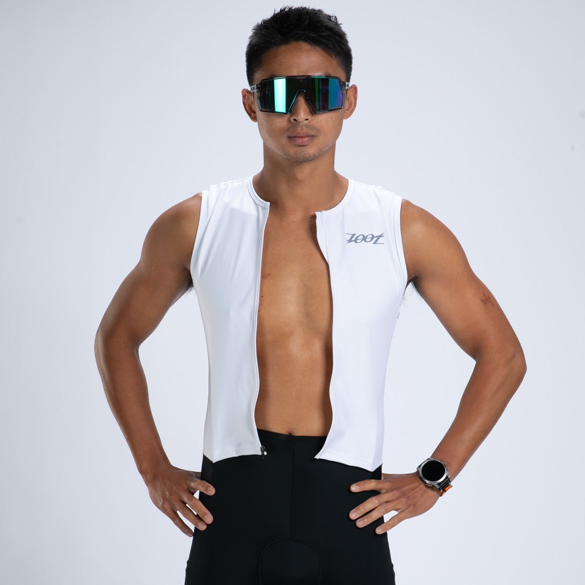 Zoot Sports TRI RACESUITS Men's Core Tri Slvs Fz Racesuit - White