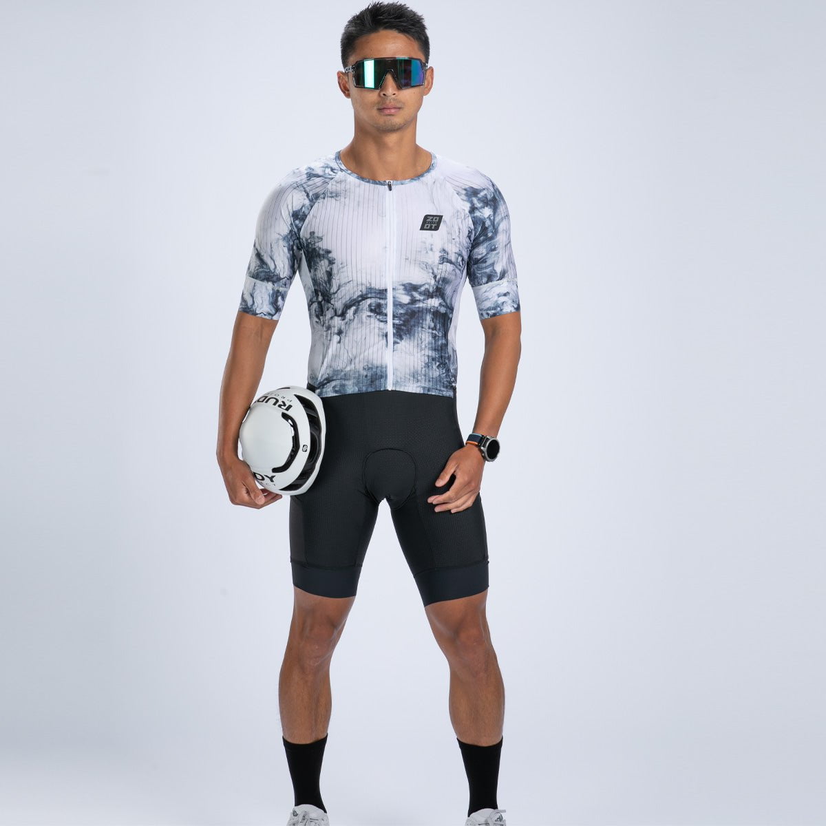 Zoot Sports TRI RACESUITS Men's Elite Tri Aero Fz Racesuit - Vapor White