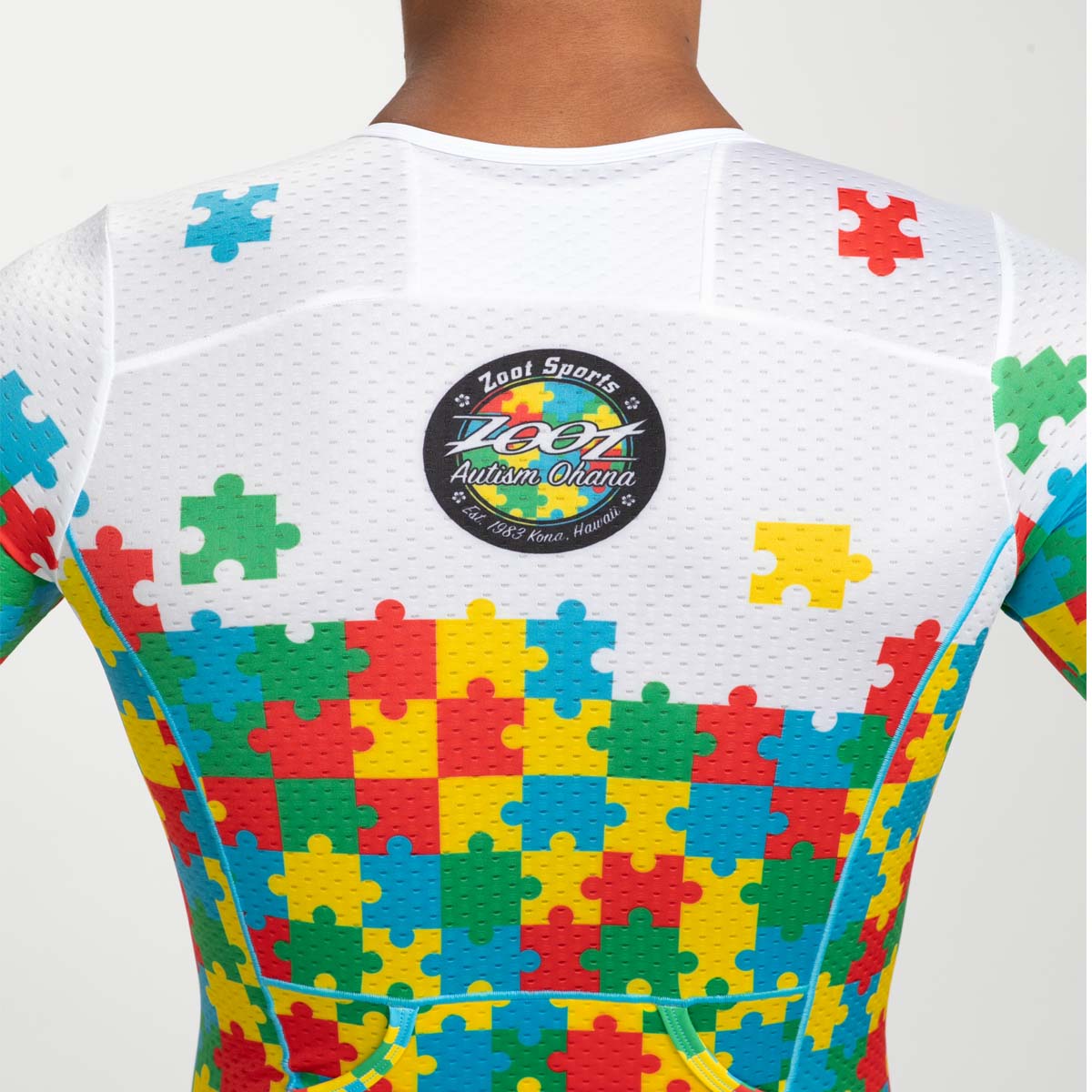 Zoot Sports TRI RACESUITS Men's Ltd Tri Aero Fz Racesuit - Autism Puzzle