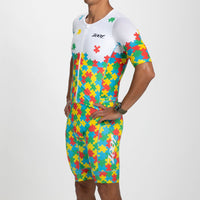 Zoot Sports TRI RACESUITS Men's Ltd Tri Aero Fz Racesuit - Autism Puzzle