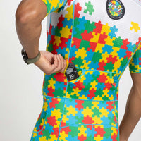 Zoot Sports TRI RACESUITS Men's Ltd Tri Aero Fz Racesuit - Autism Puzzle