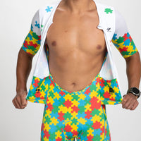 Zoot Sports TRI RACESUITS Men's Ltd Tri Aero Fz Racesuit - Autism Puzzle