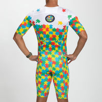 Zoot Sports TRI RACESUITS Men's Ltd Tri Aero Fz Racesuit - Autism Puzzle