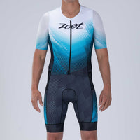 Zoot Sports TRI RACESUITS Men's Ltd Tri Aero Fz Racesuit - Blue Wave