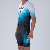 Zoot Sports TRI RACESUITS Men's Ltd Tri Aero Fz Racesuit - Blue Wave