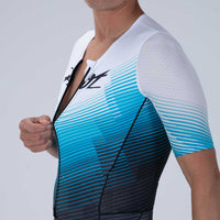 Zoot Sports TRI RACESUITS Men's Ltd Tri Aero Fz Racesuit - Blue Wave