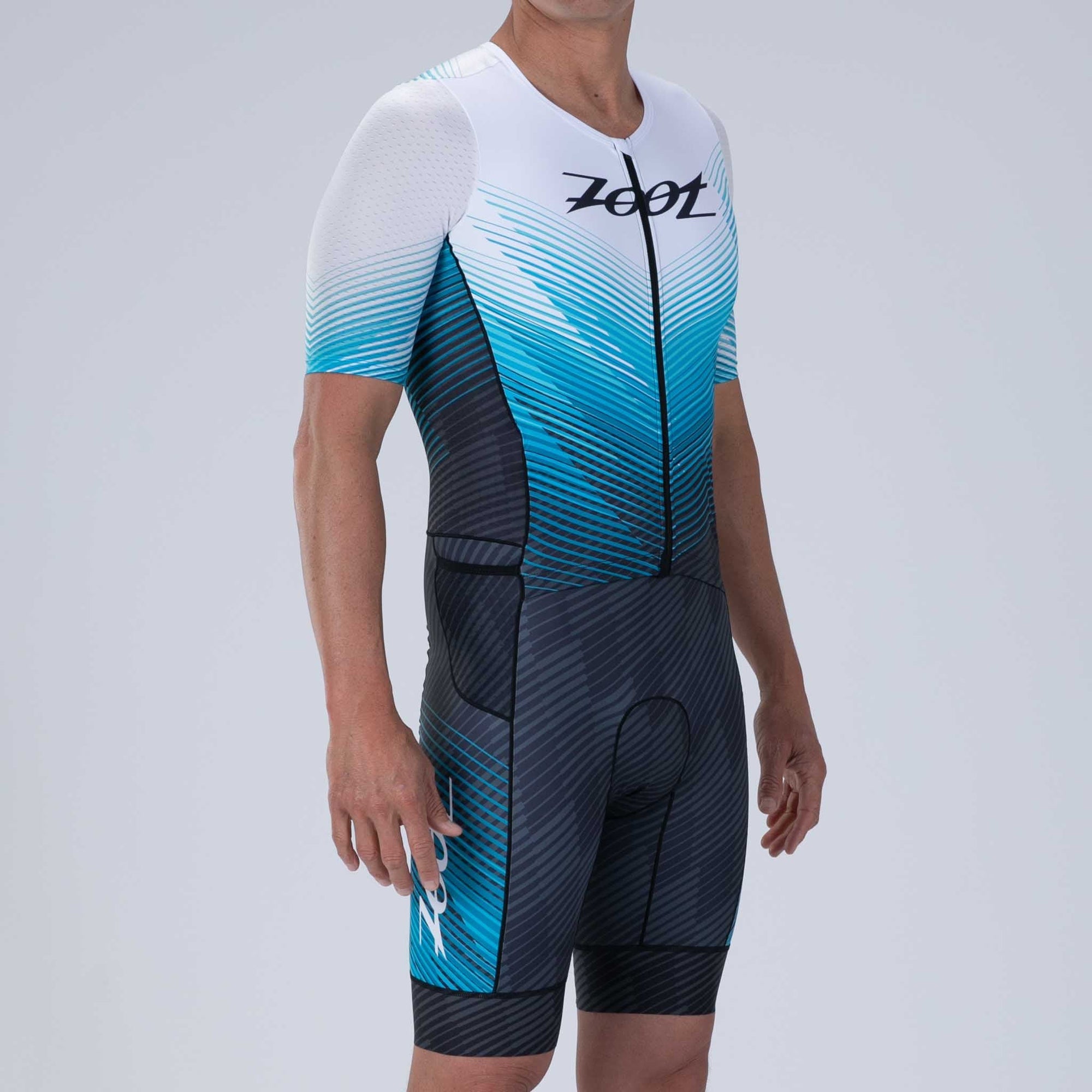 Zoot Sports TRI RACESUITS Men's Ltd Tri Aero Fz Racesuit - Blue Wave