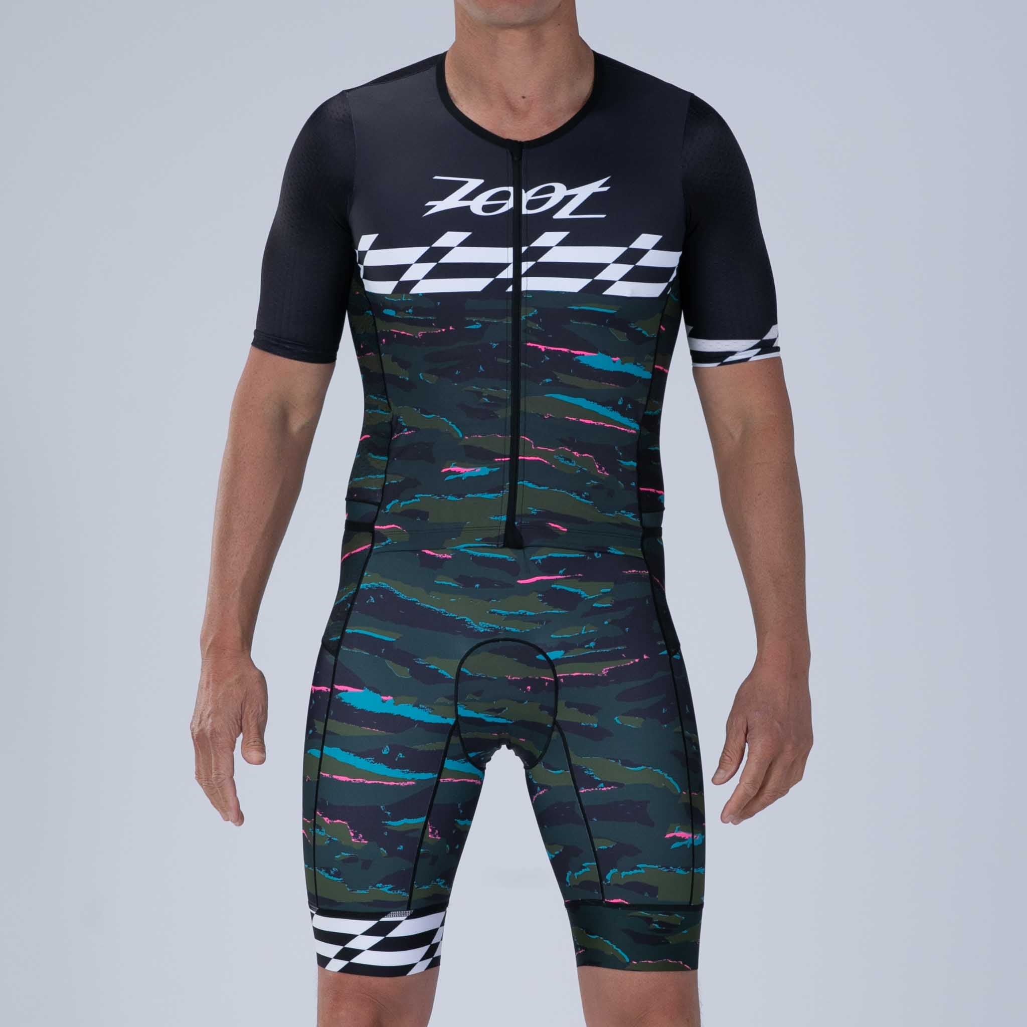 Zoot Sports TRI RACESUITS Men's Ltd Tri Aero Fz Racesuit - Cali Camo