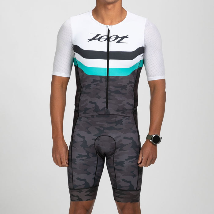 Zoot Sports TRI RACESUITS Men's Ltd Tri Aero Fz Racesuit - Camouflage