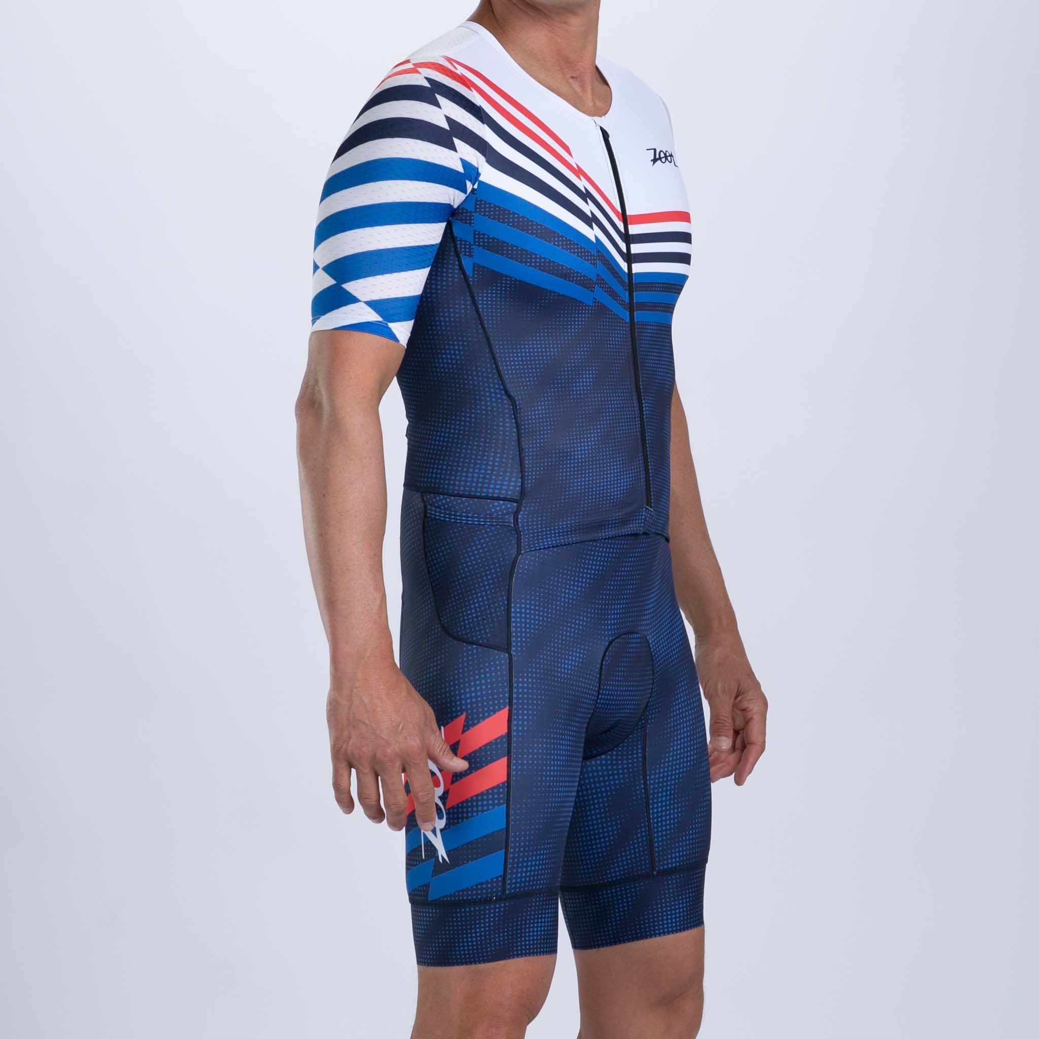 Zoot Sports TRI RACESUITS Men's Ltd Tri Aero Fz Racesuit - Cote d'Azur