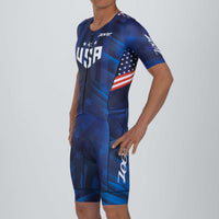 Zoot Sports TRI RACESUITS Men's Ltd Tri Aero Fz Racesuit - RWB