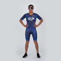 Zoot Sports TRI RACESUITS Men's Ltd Tri Aero Fz Racesuit - RWB