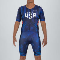 Zoot Sports TRI RACESUITS Men's Ltd Tri Aero Fz Racesuit - RWB