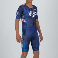 Zoot Sports TRI RACESUITS Men's Ltd Tri Aero Fz Racesuit - RWB