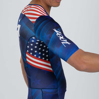 Zoot Sports TRI RACESUITS Men's Ltd Tri Aero Fz Racesuit - RWB