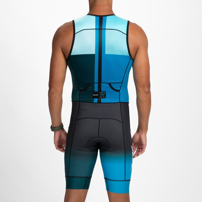 Zoot Sports TRI RACESUITS Men's Ltd Tri Aero Slvs Fz Racesuit - Believe