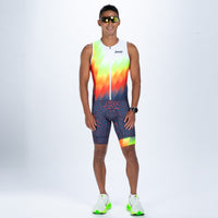 Zoot Sports TRI RACESUITS Men's Ltd Tri Aero Slvs Fz Racesuit - Costa Del Sol