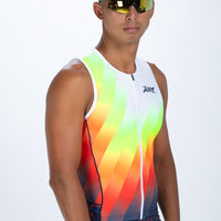 Zoot Sports TRI RACESUITS Men's Ltd Tri Aero Slvs Fz Racesuit - Costa Del Sol