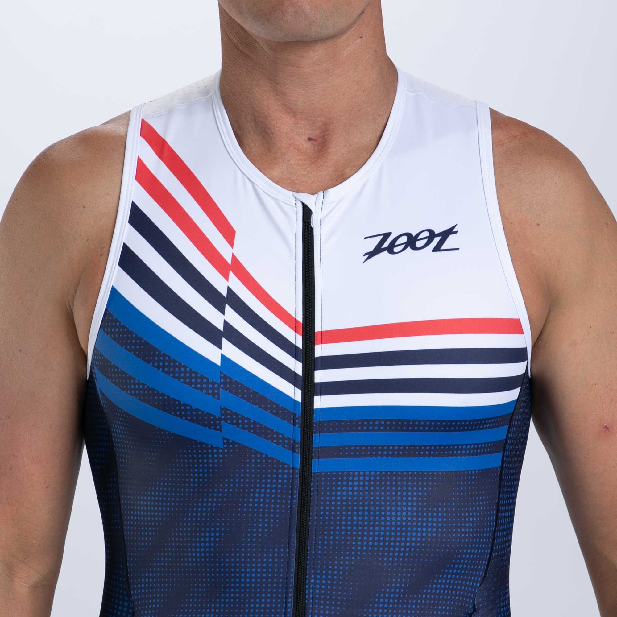 Zoot Sports TRI RACESUITS Men's Ltd Tri Aero Slvs Fz Racesuit - Cote d'Azur