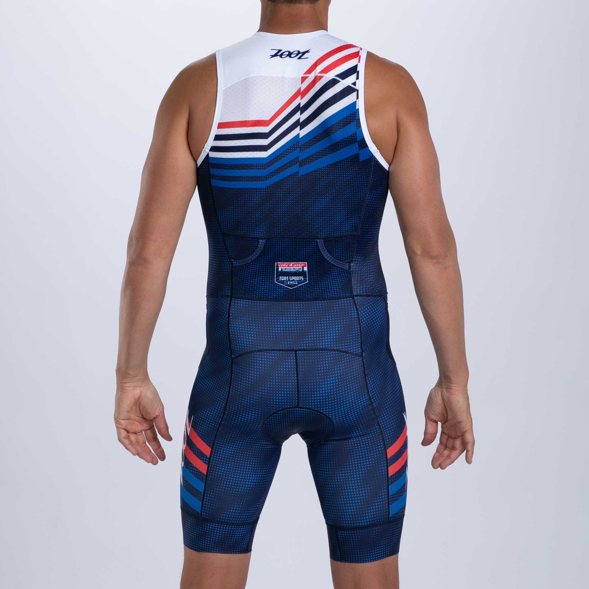 Zoot Sports TRI RACESUITS Men's Ltd Tri Aero Slvs Fz Racesuit - Cote d'Azur