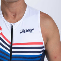 Zoot Sports TRI RACESUITS Men's Ltd Tri Aero Slvs Fz Racesuit - Cote d'Azur