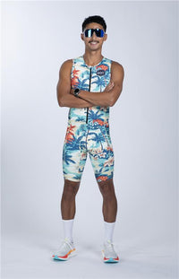 Zoot Sports TRI RACESUITS Men's Ltd Tri Aero Slvs Fz Racesuit - Vintage Hula