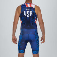 Zoot Sports TRI RACESUITS Men's Ltd Tri Slvs Fz Racesuit - RWB