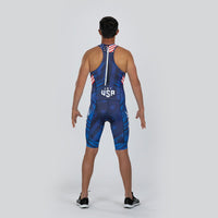 Zoot Sports TRI RACESUITS Men's Sprint Backzip Racesuit - RWB