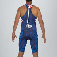 Zoot Sports TRI RACESUITS Men's Sprint Backzip Racesuit - RWB