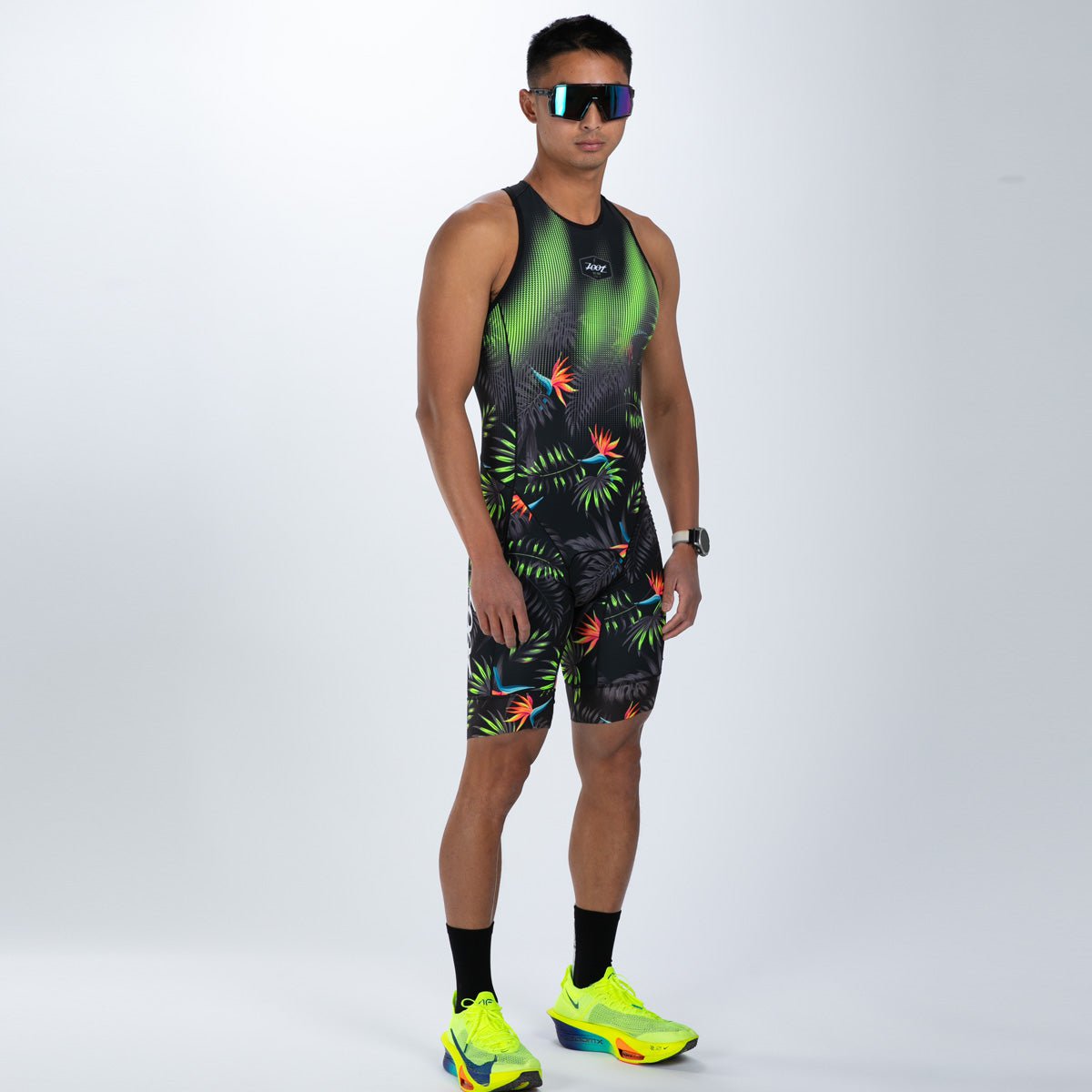 Zoot Sports TRI RACESUITS Men's Sprint Tri Hyperglide Backzip Racesuit - Tropical Magic