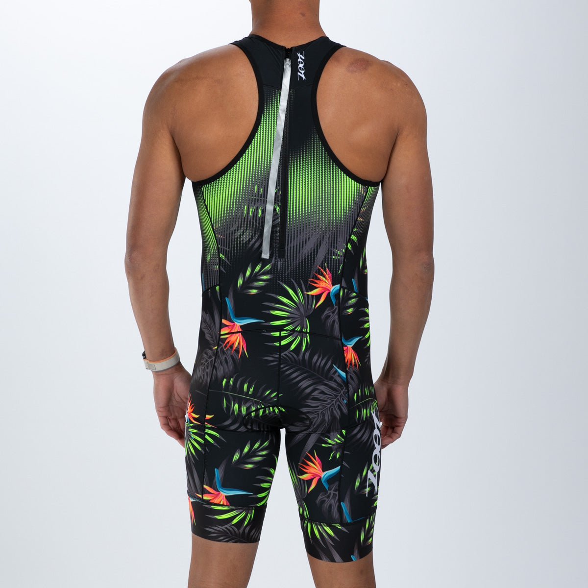 Zoot Sports TRI RACESUITS Men's Sprint Tri Hyperglide Backzip Racesuit - Tropical Magic