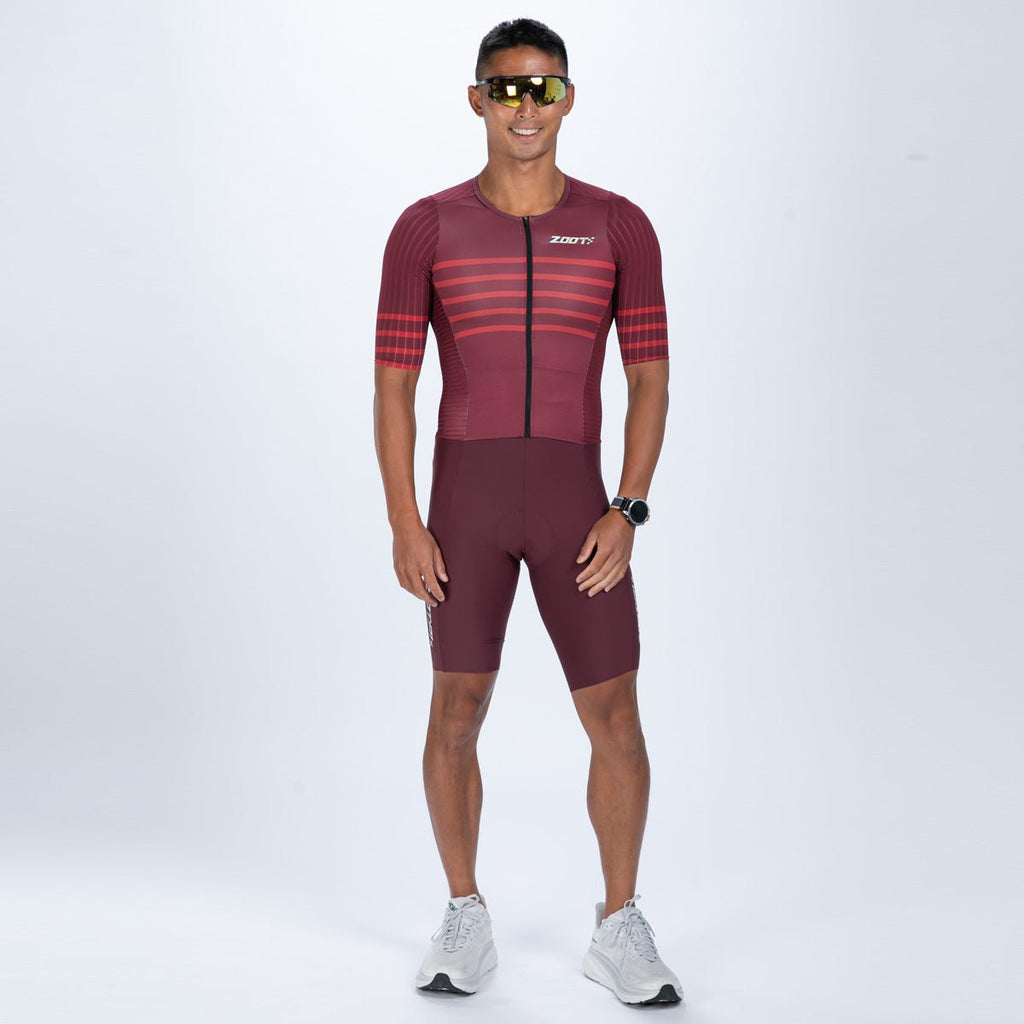 Men's Ultra P1x Tri Racesuit - Burgundy