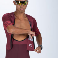 Zoot Sports TRI RACESUITS Men's Ultra P1x Tri Racesuit - Burgundy