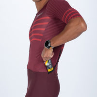 Zoot Sports TRI RACESUITS Men's Ultra P1x Tri Racesuit - Burgundy