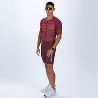 Zoot Sports TRI RACESUITS Men's Ultra P1x Tri Racesuit - Burgundy