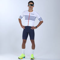 Zoot Sports TRI RACESUITS Men's Ultra Tri P1 Navy Exos Racesuit - Allez Stripes