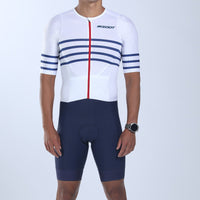 Zoot Sports TRI RACESUITS Men's Ultra Tri P1 Navy Exos Racesuit - Allez Stripes