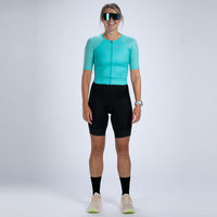 Zoot Sports TRI RACESUITS Women's Core Tri Aero FZ Racesuit - Aqua Blue