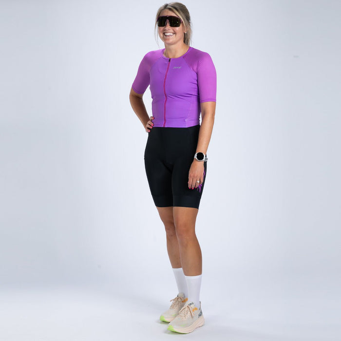 Zoot Sports TRI RACESUITS Women's Core Tri Aero Fz Racesuit - Deep Purple