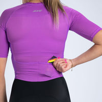 Zoot Sports TRI RACESUITS Women's Core Tri Aero Fz Racesuit - Deep Purple