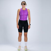 Zoot Sports TRI RACESUITS Women's Core Tri Slvs Fz Racesuit - Deep Purple
