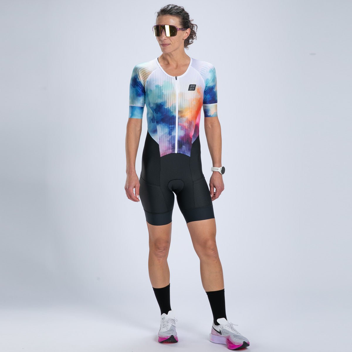 Zoot Sports TRI RACESUITS Women's Elite Tri Aero Fz Racesuit - Chromoflow