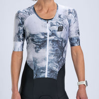 Zoot Sports TRI RACESUITS Women's Elite Tri Aero Fz Racesuit - Vapor White