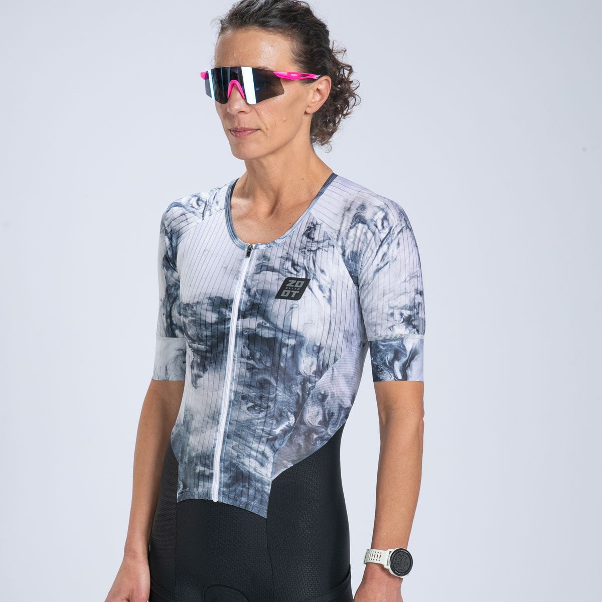 Zoot Sports TRI RACESUITS Women's Elite Tri Aero Fz Racesuit - Vapor White