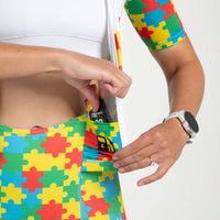 Zoot Sports TRI RACESUITS Women's Ltd Tri Aero Fz Racesuit - Autism Puzzle