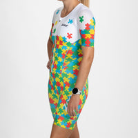 Zoot Sports TRI RACESUITS Women's Ltd Tri Aero Fz Racesuit - Autism Puzzle